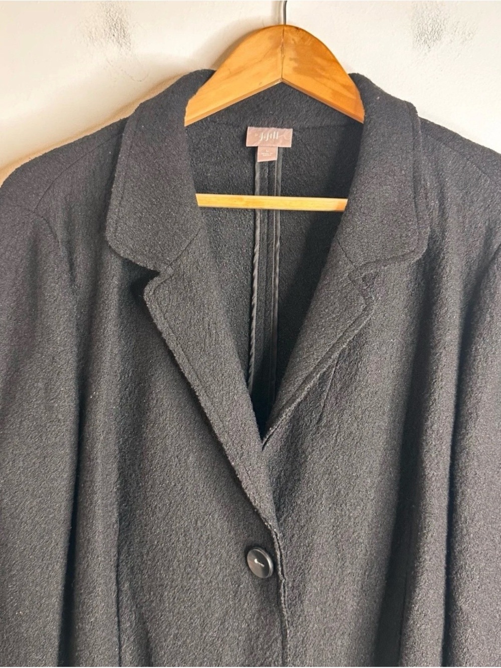 J. Jill Black Women's Two-Button Wool Blend Blazer Size L/XL - Picture 5 of 8
